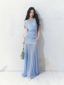 Vogsion Sky Blue Serenity Mesh Gown