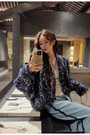 Vogsion China-Chic Embroidered Monogram Bomber Jacket