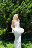 Vogsion Moonlight Silhouette Two-Piece Gown Set – Bubble Corset Top & Mermaid Maxi Skirt