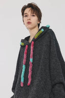 Vogsion Rainbow Loop Wool-Blend Oversized Hoodie Knit