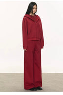 VOGSION Burgundy Red Ease Cotton Lounge Set