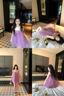 Vogsion “Twilight Whisper” Layered Tulle Fairy Mini Dress – Lavender Mist