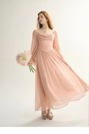 VOGSION “Fairy Whisper” Chiffon Off-Shoulder Dress