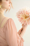 VOGSION “Fairy Whisper” Chiffon Off-Shoulder Dress
