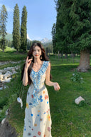 Floral Meadow Ruffle Maxi Dress