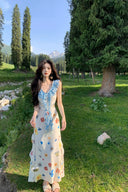Floral Meadow Ruffle Maxi Dress