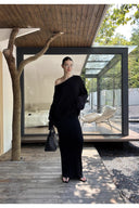 Eternal Noir Knit Sweater & Strapless Maxi Dress Set