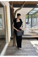 Eternal Noir Knit Sweater & Strapless Maxi Dress Set