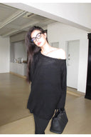 Eternal Noir Knit Sweater & Strapless Maxi Dress Set