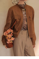 Vintage FauxSuede Cropped Jacket
