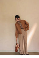 Vintage FauxSuede Cropped Jacket