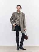 Luxury Cashmere Cowl Neck Sweater – Women’s Oversized Pullover Knitwear in Black, White, Grey & Olive Green | Winter Fall Daily Outfit Essential