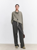 Luxury Cashmere Cowl Neck Sweater – Women’s Oversized Pullover Knitwear in Black, White, Grey & Olive Green | Winter Fall Daily Outfit Essential