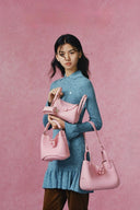 VOGSION GLJJ top-grain leather shoulder bag for daily essentials pink 