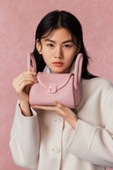 VOGSION GLJJ top-grain leather shoulder bag for daily essentials_pink_hold