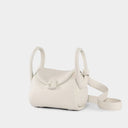 VOGSION GLJJ top-grain leather shoulder bag for daily essentials white in white background