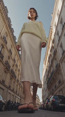 Crochet-Trim Oversized Wool-Blend Sweater