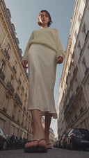 Crochet-Trim Oversized Wool-Blend Sweater