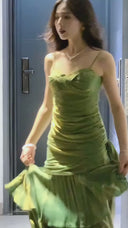 Vogsion Seraphina Sage Green/Burgundy Red/Navy Blue Wedding Guest Maxi Dress – Petite & Regular