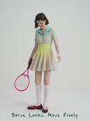 Eli.Zac Courtlight Knit Pleated Tennis Mini Dress – Pastel Summer Stripe