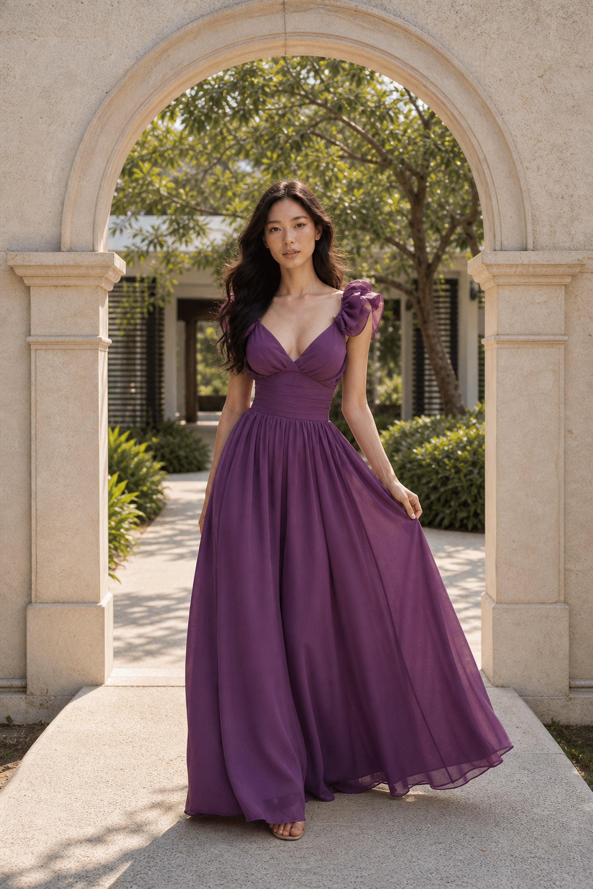 Purple Maxi Dress for Weddings & Bridesmaids