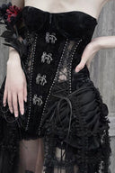 Victorian Gothic corset and long skirt outfit front view