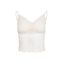 VOGSION Elowyn white cotton lace camisole with adjustable spaghetti straps