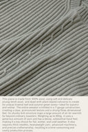 100% wool ribbed knit texture and material detail of the Sélise sweater